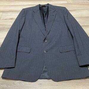 Vtg Brooks Brothers Wool Grey‎ Pinstripe Blazer 46XL 34 Inch Length Made In USA